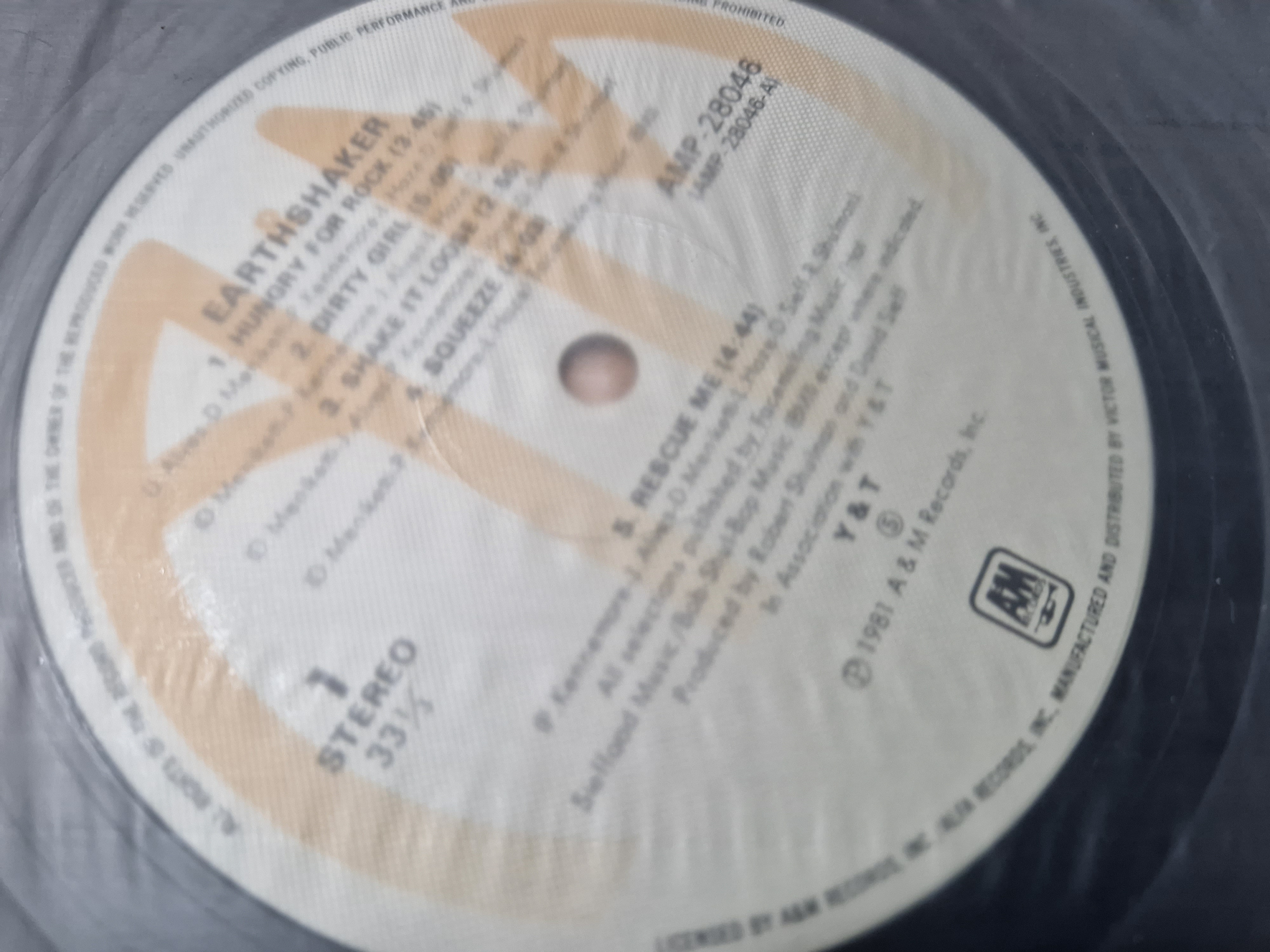 Earthshaker Y & T Rock Vinyl LP + OBI AMP-28046 Album | eBay