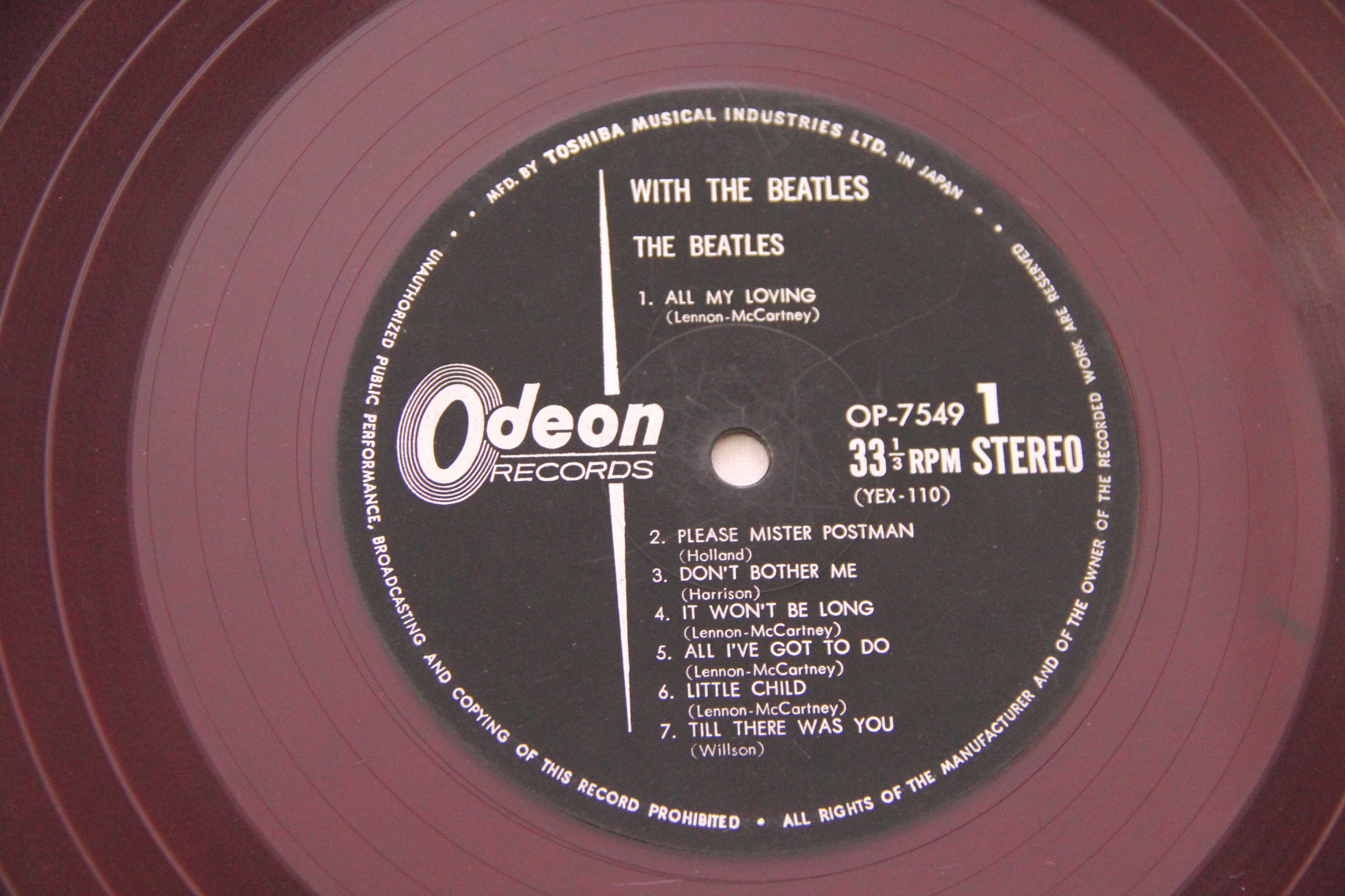 With The Beatles The Beatles Rock Vinyl LP OP-7549 Album
